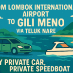 From Lombok International Airport To Gili Meno via Teluk Nare by Private car, Private Speedboat