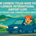 From Lombok (Teluk Nare Port) To Lombok International Airport (LOP) by Private car, Friendly Local Driver