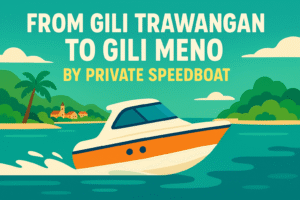 From Gili Trawangan To Gili Meno by Private Speedboat