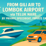 From Gili Air To Lombok Airport via Teluk Nare by Private Speedboat, Private car