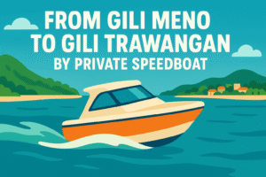 From Gili Meno To Gili Trawangan by Private Speedboat