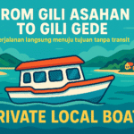 From Gili Asahan To Gili Gede via Perjalanan langsung menuju tujuan tanpa transit by Private Local Boat