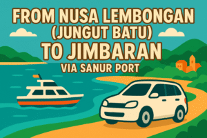 Private speedboat and car transfer from Nusa Lembongan to Jimbaran via Sanur Port